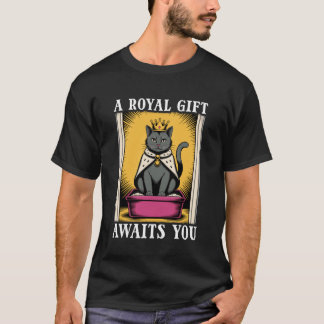 Lustige schwarze Katze Ein königliches Geschenk er T-Shirt