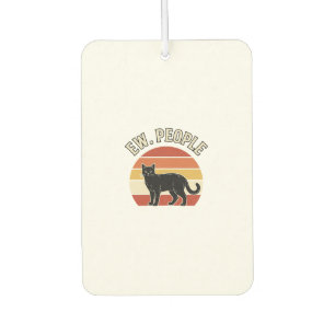 Lustige schwarze Katze Ew Leute Vintage Retro Desi Autolufterfrischer