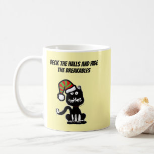 Lustige schwarze Katze Feiertags Humor Festliche K Kaffeetasse