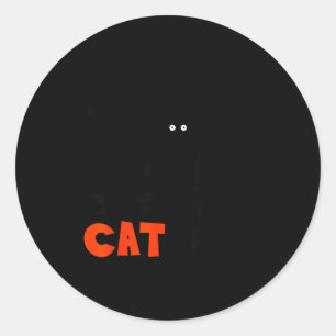 Lustige schwarze Katze Katzen-Dienerin  Runder Aufkleber