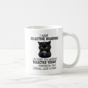 Lustige schwarze Katze Minimalistischer moderner C Kaffeetasse