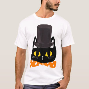 Lustige schwarze Katze mit schwarzem Hut – Süße Ka T-Shirt