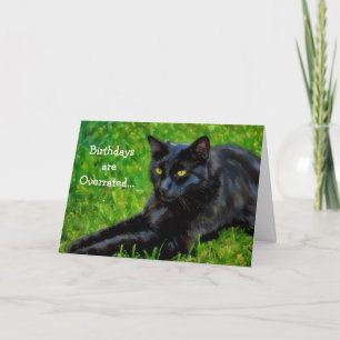 Lustige schwarze Katze Old Oldie Geburtstagskarte  Karte