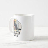 Lustige schwarze Katze & Pflanze Vintage Ich mache Kaffeetasse (Vorderseite Links)