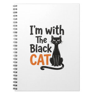 Lustige schwarze Katze Vintage-Stich Halloween-Des Notizblock