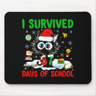 Lustige schwarze Katze Weihnachten Ich habe 67 Tag Mousepad