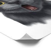 Lustige schwarze Katzen-Cartoon Poster (Ecke)