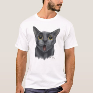 Lustige schwarze Katzen-Cartoon T-Shirt