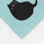 Lustige schwarze Katzen Fleecedecke (Ecke)
