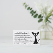 Lustige schwarze Katzen-Gewohnheit Visitenkarte (Stehend Vorderseite)