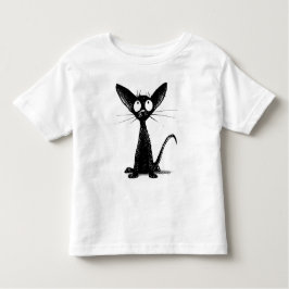 Lustige schwarze Katzen-Kinder Kleinkind T-shirt