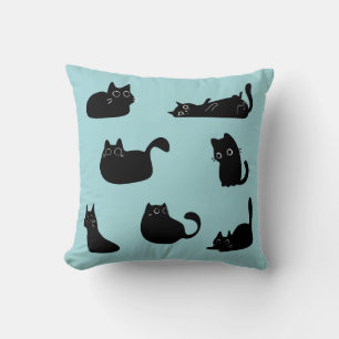 Lustige schwarze Katzen Kissen