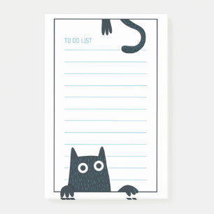 Lustige schwarze Katzen-Post-It-Notizen Post-it Klebezettel