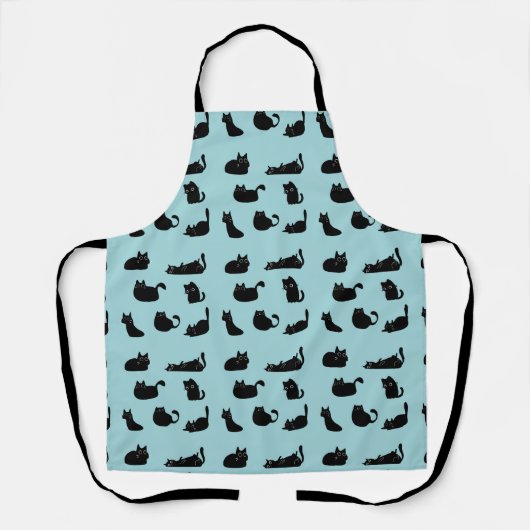 Lustige schwarze Katzen Schürze (Vorderseite)