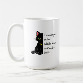 Lustige schwarze Katzenbecher Kaffeetasse