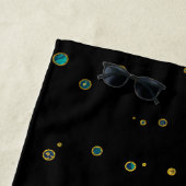 Lustige schwarze mollige Katze Strandtuch (Beispiel)