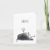 Lustige schwarze Mops-Karte Karte (Vorderseite)