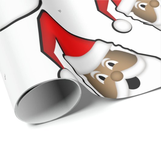 Lustige schwarze Sankt Geschenkpapier (Rolleneckpunkt)