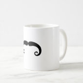 Lustige schwarze Schnurrbart-oder Schnurrbart-Art Kaffeetasse (VorderseiteRechts)