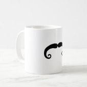 Lustige schwarze Schnurrbart-oder Schnurrbart-Art Kaffeetasse (Vorderseite Links)