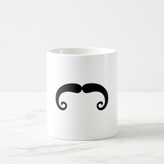 Lustige schwarze Schnurrbart-oder Schnurrbart-Art Kaffeetasse (Mittel)