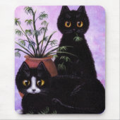 Lustige Schwarzweiss-Katze Creationarts Mousepad (Vorne)