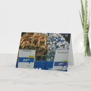 Lustige schwedische Weihnachtskarte Feiertagskarte