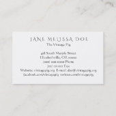 Lustige Schwein-doppelseitige Visitenkarte (Rückseite)