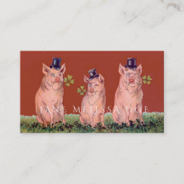 Lustige Schwein-doppelseitige Visitenkarte