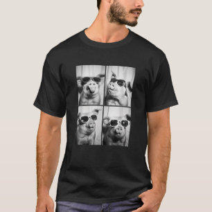 Lustige Schweine mit Sonnenbrille Coole Bauernhoft T-Shirt