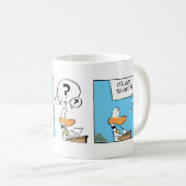 Lustige Schwerkraft-Witz-Cartoon-Kaffee-Tasse Kaffeetasse (VorderseiteRechts)