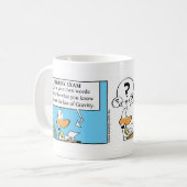 Lustige Schwerkraft-Witz-Cartoon-Kaffee-Tasse Kaffeetasse (Vorderseite Links)