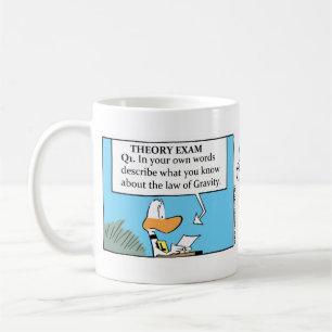 Lustige Schwerkraft-Witz-Cartoon-Kaffee-Tasse Kaffeetasse