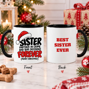 Lustige Schwester Weihnachten Sarkastischer Feiert Tasse