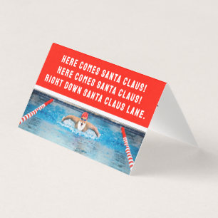 Lustige Schwimm-Weihnachts-Feiertagskarten