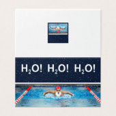Lustige Schwimm-Weihnachtskarten (Außenseite Aufgefaltet)