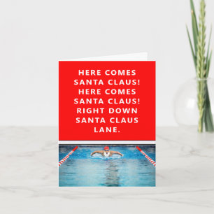 Lustige Schwimm-Weihnachtskarten Feiertagskarte