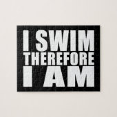 Lustige Schwimmer zitiert Witze, die ich deshalb Puzzle (Horizontal)