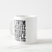 lustige Schwimmmeme Kaffeetasse (Vorderseite Links)