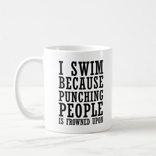 lustige Schwimmmeme Kaffeetasse (Links)