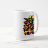 Lustige Sci-Fi-Fantasy-Meme-Kunst, Außerirdischer  Kaffeetasse (VorderseiteRechts)