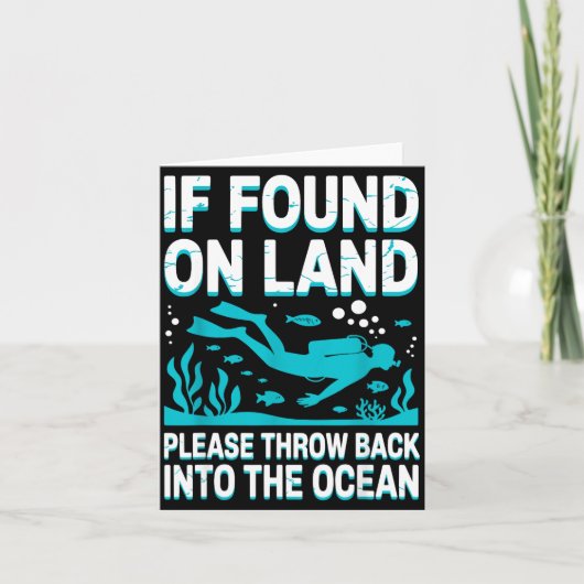 Lustige Scuba-Tauch-Kunst für Männer Frauen Scuba- Karte (Vorderseite)