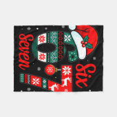 Lustige Sechs Sieben 67 Meme 6 7 Weihnachten Pyjam Fleecedecke (Vorderseite (Horizontal))