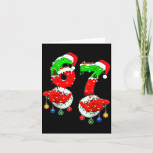 Lustige Sechs Sieben 67 Meme 6 7 Weihnachten Santa Karte