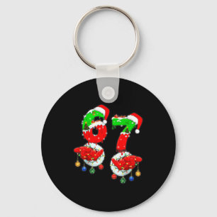 Lustige Sechs Sieben 67 Meme 6 7 Weihnachten Santa Schlüsselanhänger