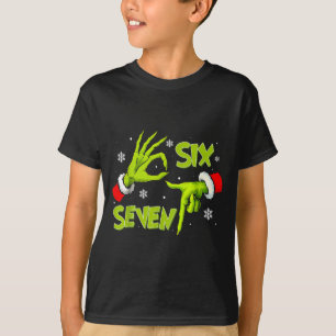 Lustige Sechs Sieben 67 Meme 6 7 Weihnachtself Han T-Shirt
