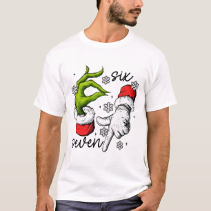Lustige Sechs Sieben 67 Meme 6 7 Weihnachtselfen H T-Shirt