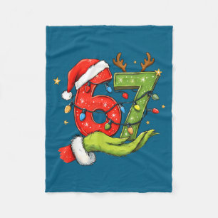 Lustige Sechs Sieben 67 Meme Santa Weihnachten Bra Fleecedecke