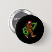 Lustige Sechs Sieben 6 7 Meme Bigfoot Weihnachts-S Button (Vorne & Hinten)