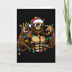 Lustige Sechs Sieben 6 7 Meme Bigfoot Weihnachtsbe Karte